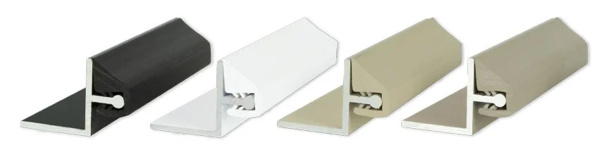 ScreenEze frame color options: Bronze, White, Sand, and Clay