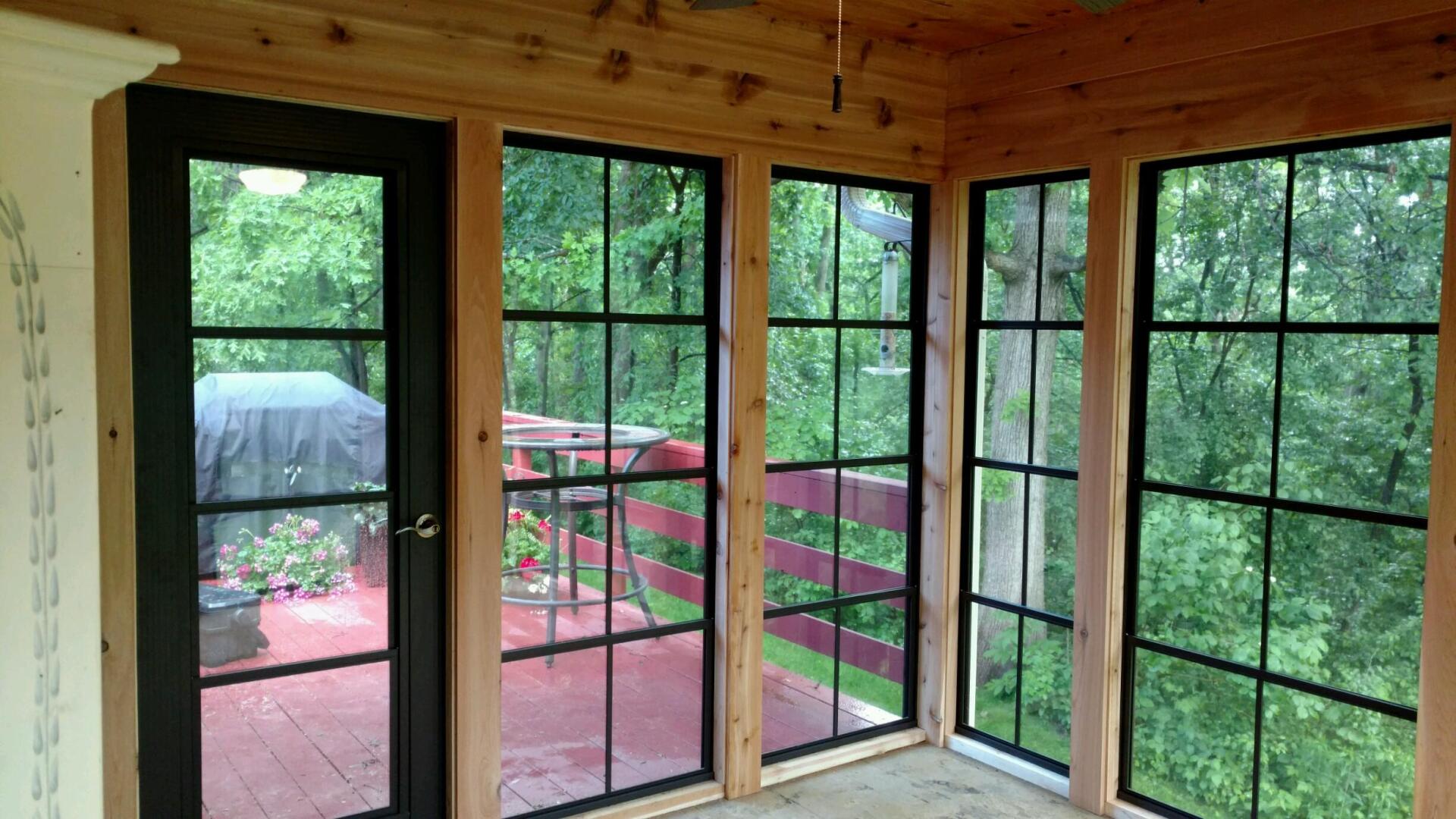 Remodeled existing sunroom with upgraded windows
